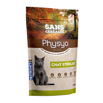Croquettes chat stérilisé poulet sans céréales PHYSYO - 1,5 kg
