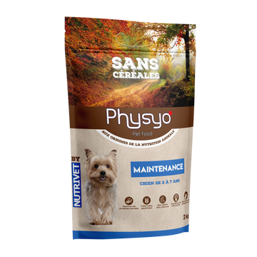 Croquettes pour chien adulte maintenance poulet sans céréales PHYSYO -2 kg