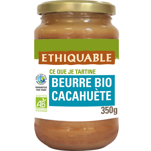 ETHIQUABLE - Beurre de cacahuètes BIO - le pot de 350g