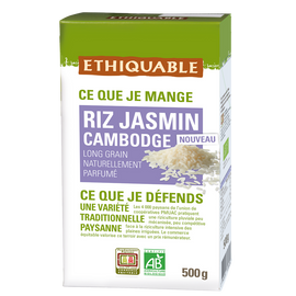 ETHIQUABLE - Riz jasmin Cambodge BIO - le paquet de 500g