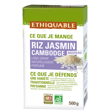 ETHIQUABLE - Riz jasmin Cambodge BIO - le paquet de 500g