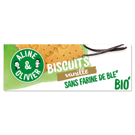 Biscuits à la vanille sans farine de blé bio Aline &Olivier, 165g