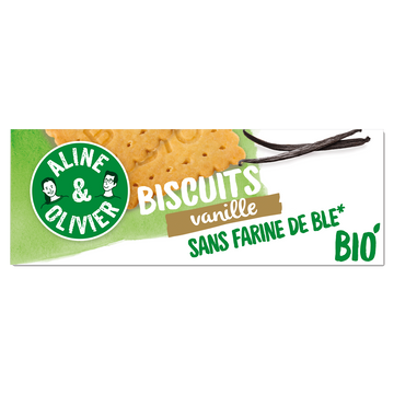 Biscuits à la vanille sans farine de blé bio Aline &Olivier, 165g