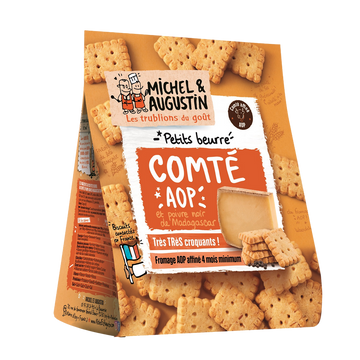 Petits beurres apéritif au comté et au poivre MICHEL & AUGUSTIN, 100g