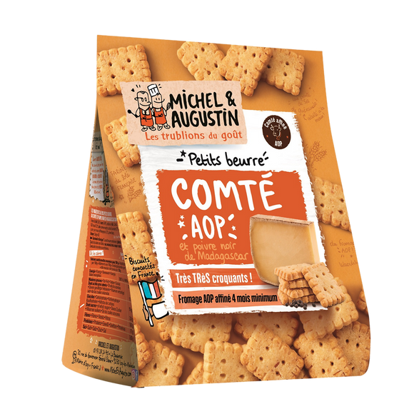 Petits beurres apéritif au comté et au poivre MICHEL & AUGUSTIN, 100g