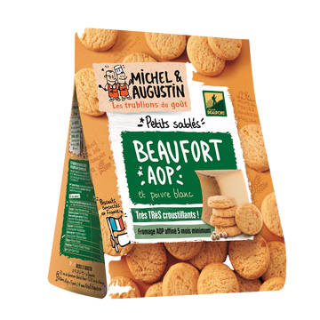 Petits sablés apéritifs au Beaufort et pointe de poivre MICHEL & AUGUSTIN, 100g