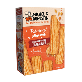 Palmiers allongés au sucre un peu caramélisé MICHEL ET AUGUSTIN, 120g