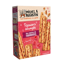 Palmiers allongés framboise MICHEL ET AUGUSTIN, 120g