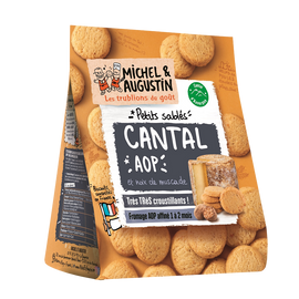 Sablés salés Cantal AOP et pointe de noix muscad, MICHEL ET AUGUSTIN,paquet de 100g