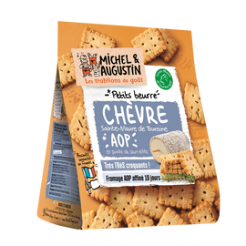 Petits beurres salés apéritif chèvre Ste Maure de Touraine et Sarriette AOP MICHEL & AUGUSTIN, 100g