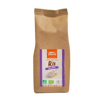Farine complète de riz bio sans gluten, MON FOURNIL, sachet de 400g