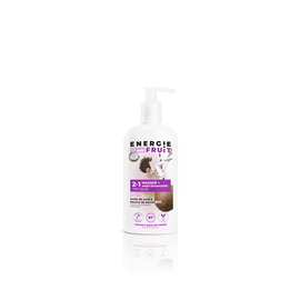 Masque cheveux soin 2en1 sans silicone parfum coco et huile de karitéENERGIE FRUIT, pompe de 300ml