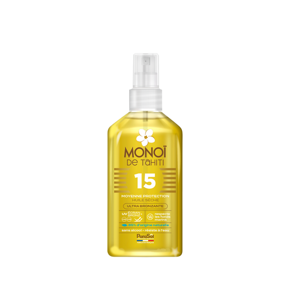 Spray huile sèche monoï 10 teintée PARASOL, flacon de 125ml