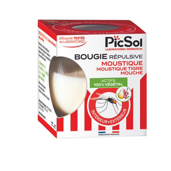 Bougie répulsive actifs 100% naturel PICSOL, 110gr