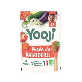 Purée lisse bio ratatouille morceaux en portions dès 9 mois YOOJI, 480g