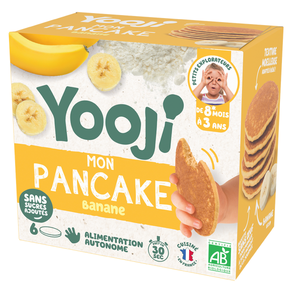 Pancakes bio banane 8 à 36 mois YOOJI x6 120g