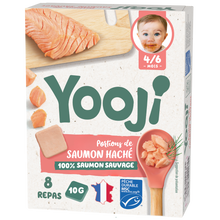 Hachés de Saumon MSC repas bébé Dès 6 mois YOOJI - 80g/8 repas