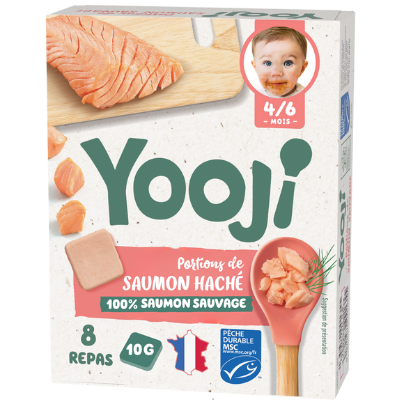 Hachés de Saumon MSC repas bébé Dès 6 mois YOOJI - 80g/8 repas