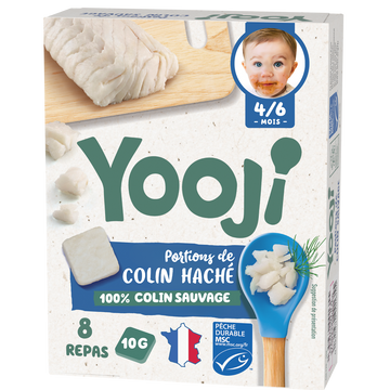 Hachés de colin MSC dès 4/6 mois YOOJI 80g
