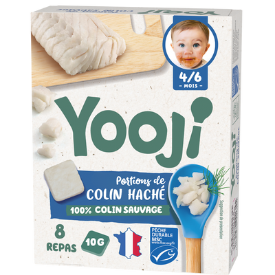 Hachés de colin MSC dès 4/6 mois YOOJI 80g