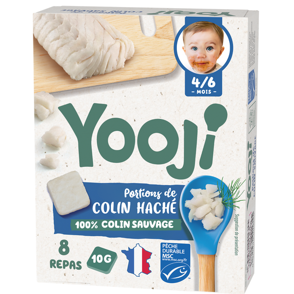 Hachés de colin MSC dès 4/6 mois YOOJI 80g
