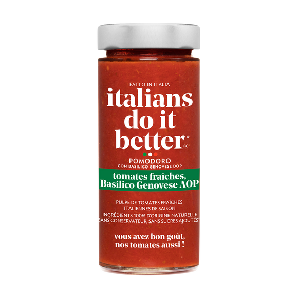 Sauce tomate et basilic aop pomodoro ITALIANS DO IT BETTER 290g