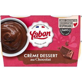 Crème dessert chocolat YABON, 4x120g