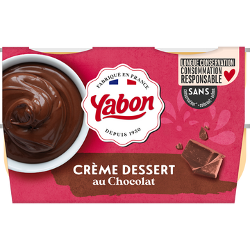Crème dessert chocolat YABON, 4x120g