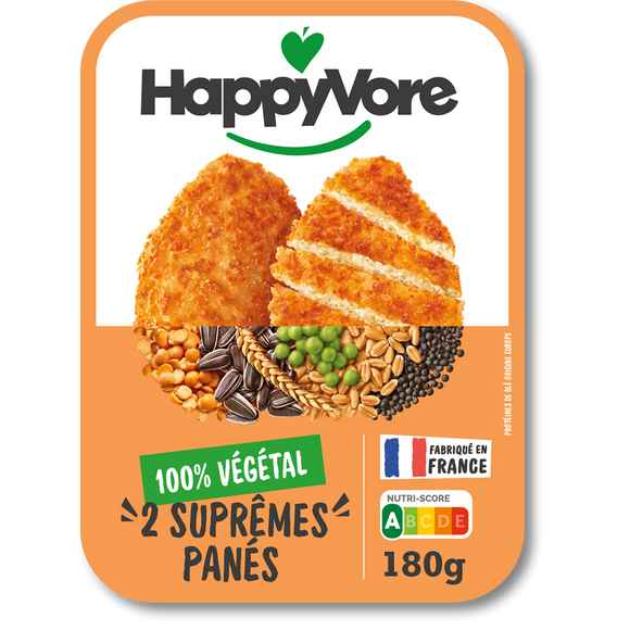 Suprêmes panés végétaux et gourmands HAPPYVORE 180g