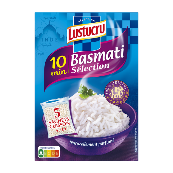 Riz basmati 10 min LUSTUCRU 5x180g 900g