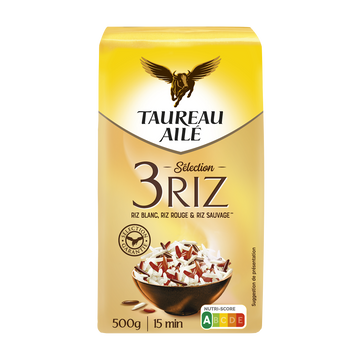 Riz selection 3 variétés TAUREAU AILE 500g