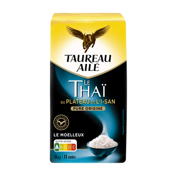 Riz thaï long grain de l'is-an TAUREAU AILE paquet 1kg