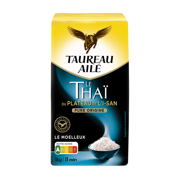 Riz thaï long grain de l'is-an TAUREAU AILE paquet 1kg