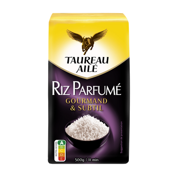 Riz parfumé le délicat 11 minutes TAUREAU AILE, paquet 500g
