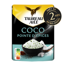 Riz Basmati coco épices micro ondables 2 minutes TAUREAU AILE 220g