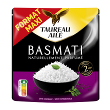 Riz basmati micro ondables 2mn TAUREAU AILE 320g xxl