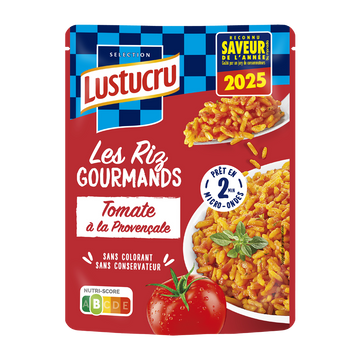 Riz long grain étuvé, cuisiné à la tomate et herbes provençales LUSTUCRU 220g