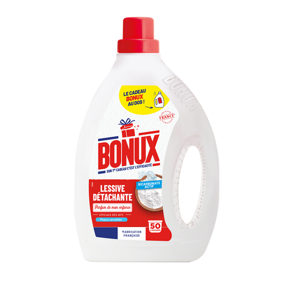 Lessive liquide BONUX l'Original bouteille 50 lavages 2,25L