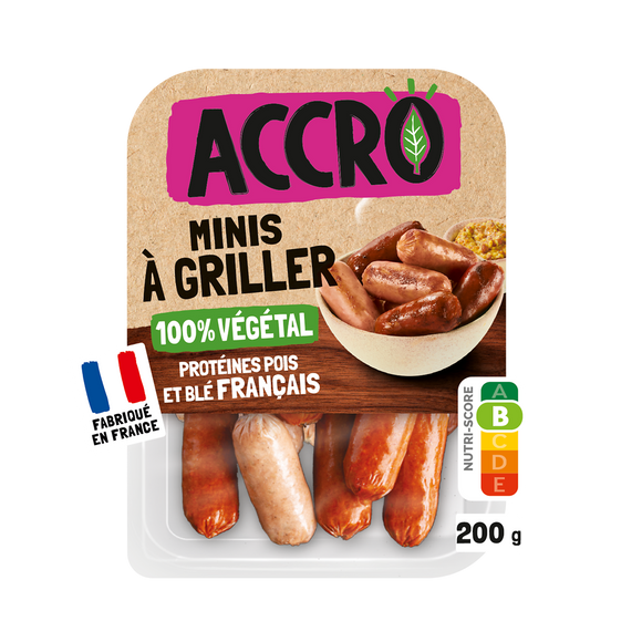 Minis à griller 100% végétal frais ACCRO 200g