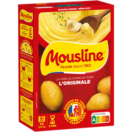Purée nature MOUSLINE format 4 personnes 8 sachets de 130g 1040g