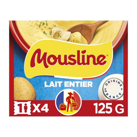 Purée lait MOUSLINE, 1 sachet pour 4 personnes 125g