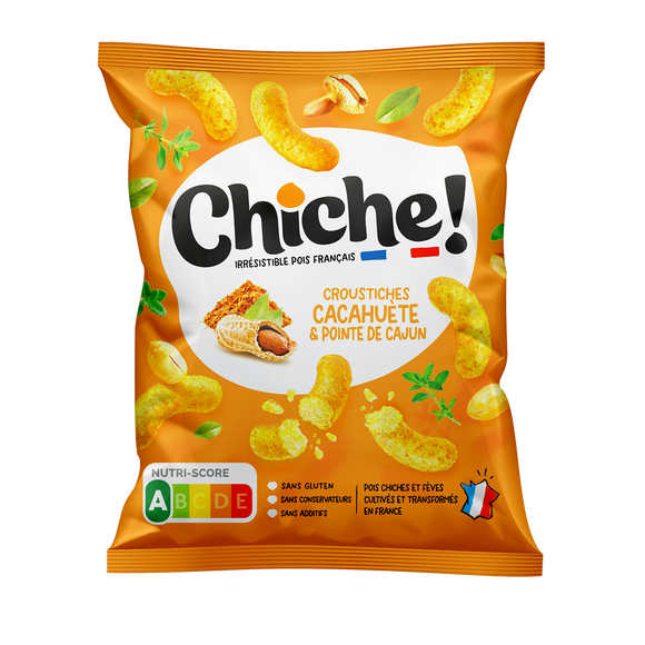 Croustiches cacahuètes et pointe de cajun CHICHE, sachet 70g