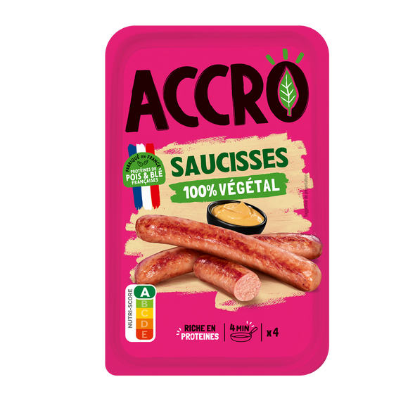 Saucisses 100% végétal frais ACCRO 200g
