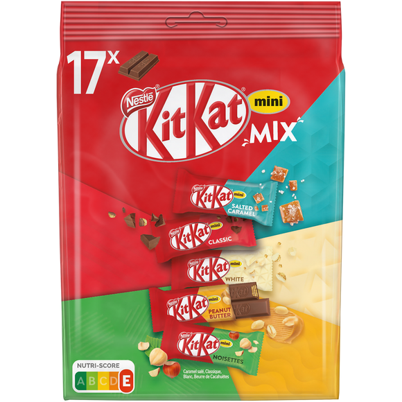 Barres de chocolat au lait Mini Mix KITKAT - Sachet de 241g