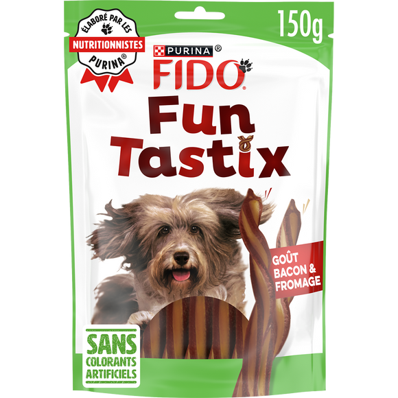 Friandises pour chien FUNTASTIX Goût Bacon et Fromage FIDO - 150g