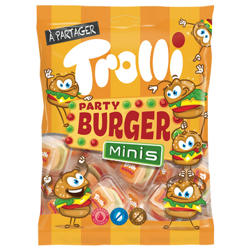 Bonbons Burger party, TROLLI, sachet 100g