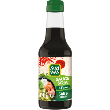 Sauce Soja Allegée en Sel SUZI WAN 143ml