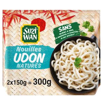 Nouilles Précuites Udon pour Wok SUZI WAN 2x150g