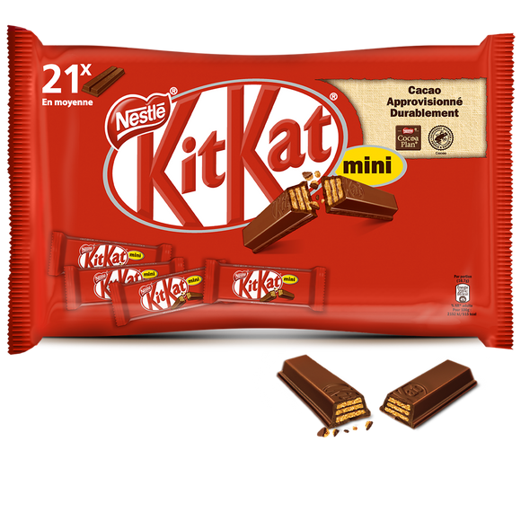 Barres de chocolat au lait mini KITKAT - Sachet de 350g