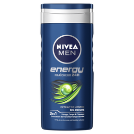 Shampooing et douche energy men NIVEA, 250ml